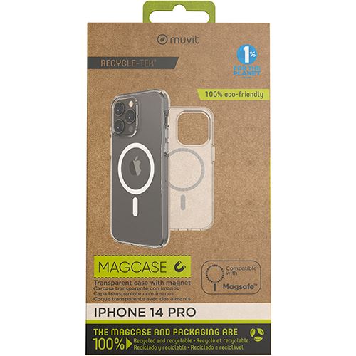 Capa Recycle-Tek Muvit com MagSafe para Apple iPhone 14 Pro - Transparente For Sale