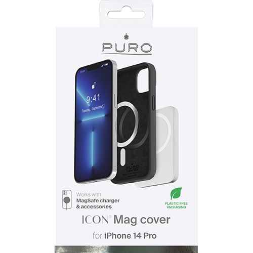 Capa Silicone Icon Mag Puro com MagSafe para Apple iPhone 14 Pro - Preto Sale