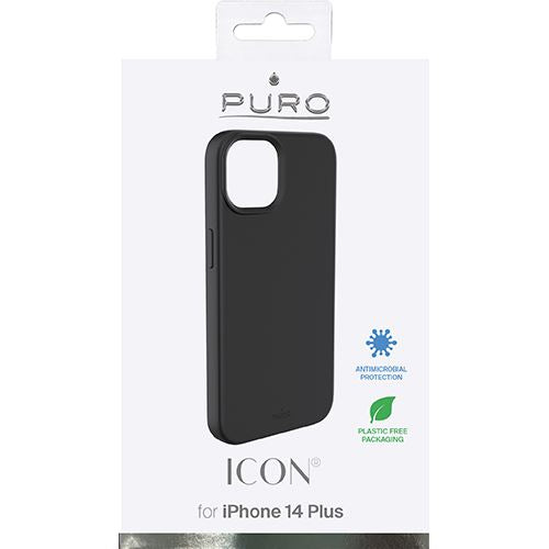 Capa Silicone Icon Puro Antimicrobiana para Apple iPhone 14 Plus - Preto Supply