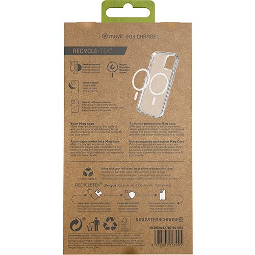 Capa Recycle-Tek Muvit com MagSafe para Apple iPhone 14 Pro - Transparente For Sale