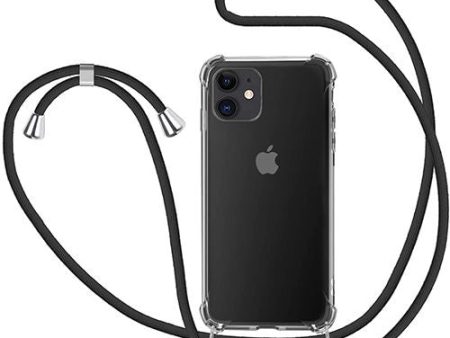 Capa + Cordão para Apple iPhone 11 - Transparente | Preto on Sale