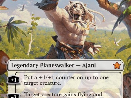 Ajani, Caller of the Pride (Borderless) (Mana Foil) [Foundations] Hot on Sale