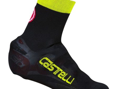 Copriscarpe a calza Castelli Belgian 5 - Nero Giallo Fluo For Cheap