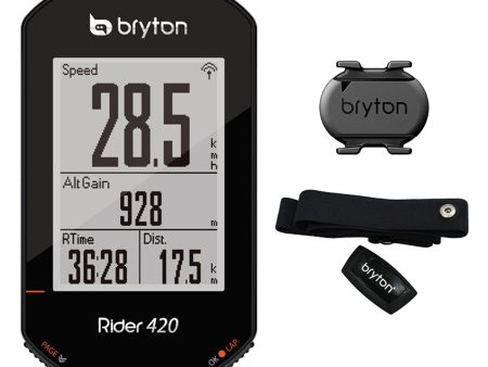 Bryton GPS Rider 420T Cad Hrm - Nero Discount