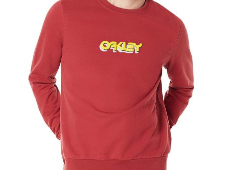 Felpa Oakley Tridimensional Crew - Rosso Online Sale