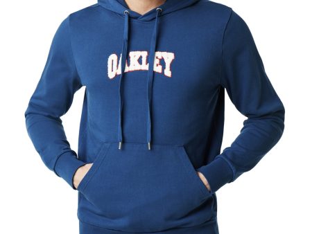 Felpa Oakley Lux Chenille Logo - Blu Hot on Sale