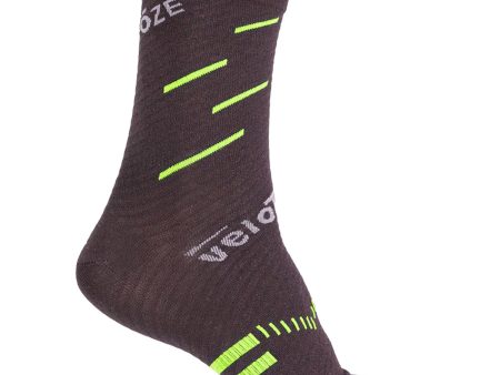 Calze VeloToze Active Compression Merino - Nero giallo For Sale