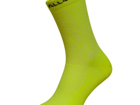 Calze All4cycling 15 cm - Giallo fluo For Cheap