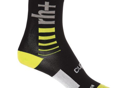 Calze Rh+ Logo 15 - Nero giallo fluo Discount