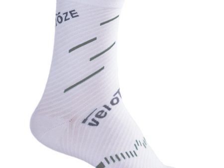 Calze VeloToze Active Compression Coolmax - Bianco grigio Sale