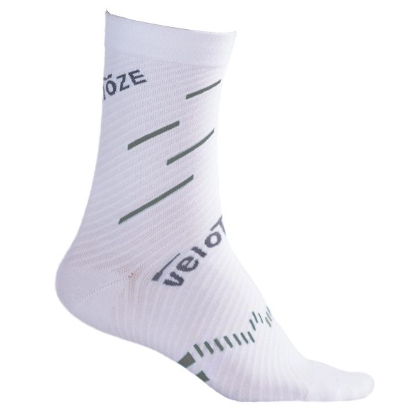 Calze VeloToze Active Compression Coolmax - Bianco grigio Sale