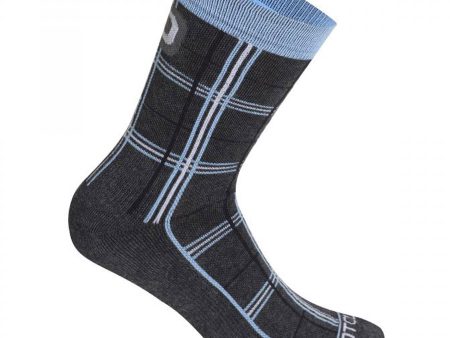 Calze Dotout Checked - Grigio azzurro For Discount