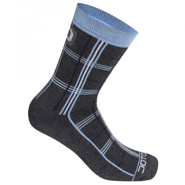 Calze Dotout Checked - Grigio azzurro For Discount