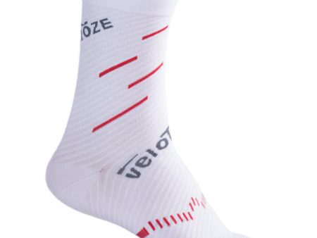 Calze VeloToze Active Compression Coolmax - Bianco rosso Online now