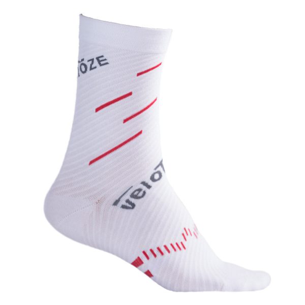 Calze VeloToze Active Compression Coolmax - Bianco rosso Online now