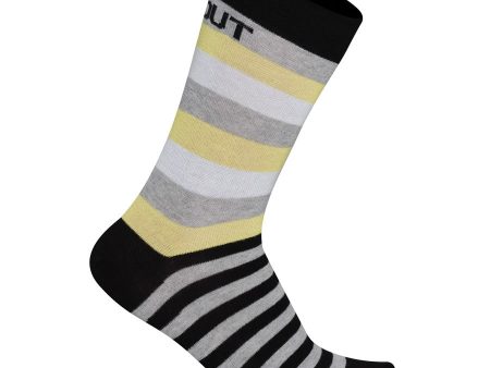 Calze Dotout Stripe - Nero Giallo Supply